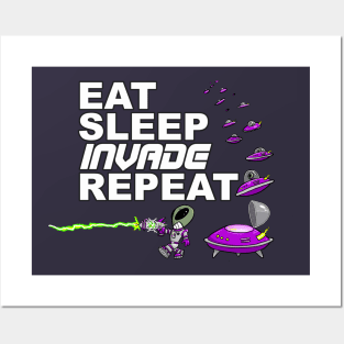 Eat Sleep Invade Repeat Posters and Art